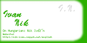 ivan nik business card
